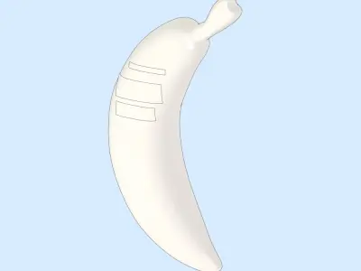 Hand Painted Banana Character Free 3D model