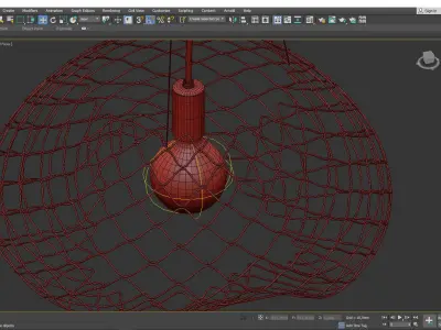 NET CHROME PENDANT LAMP BY PAOLO ULIAN Low-poly 3D model