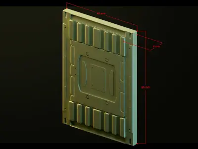 Sci-Fi Wall Panels- Printable Miniature Set 3D print model