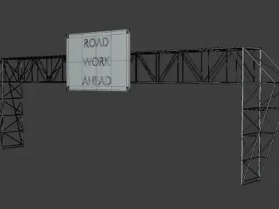 Highway sign 3D model