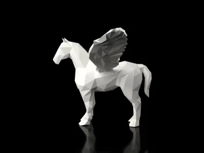 Pegasus Low Poligonal Low-poly 3D model