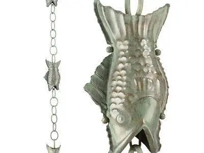Blue Verde Copper Carlisle Rain Chain 3D model