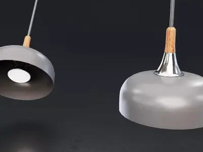 Modern Pendant Ceiling Lamp Low-poly 3D model