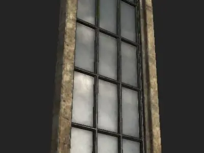 Courthouse Window Low-poly 3D model