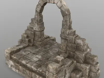 gate 10 Low-poly 3D model