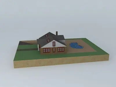 Small Brick House Free 3D model