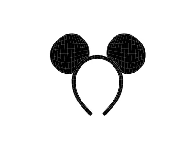 Mouse Hairband v1 002 Low-poly 3D model