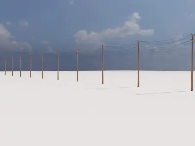 Power Lines Modular 3D model