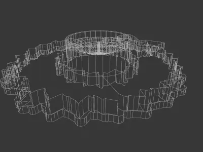 Christmas Wreath Tea Light Candle Holder Free low-poly 3D model