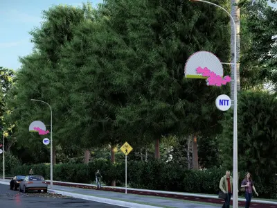 Traffic lamp - Art lampposts 3D model