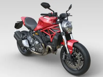 Ducati Monster 821 RED 3D model