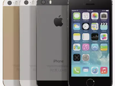 Apple iPhone 5S Low-poly 3D model