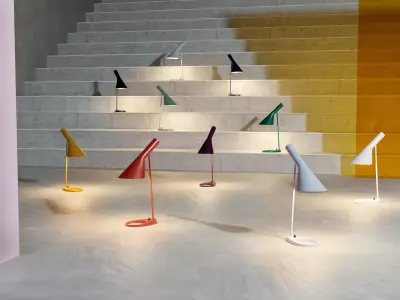 Louis Poulsen Arne Jacobsen Table Lamp Scene Free 3D model