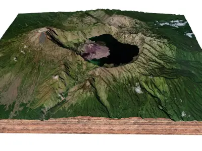 Lake Segara Anak Indonesia 3D model