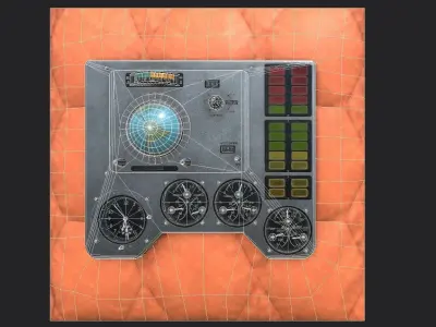 Vostok 1 Panel from Gagarin Flight Low-poly 3D model