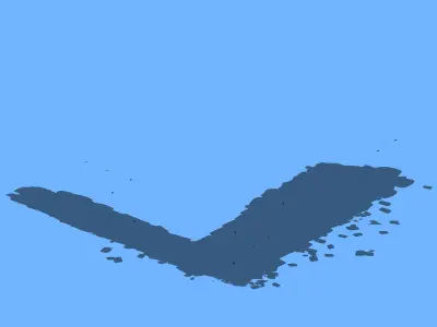 Rui wall - stone wall 3D model