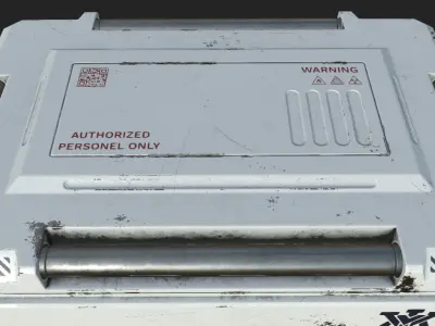 Sci-fi Crate Game Ready Low-poly 3D model