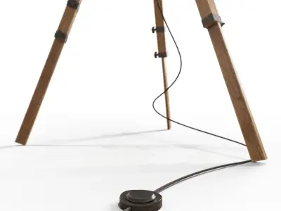 Tripod lamp floor 3D model