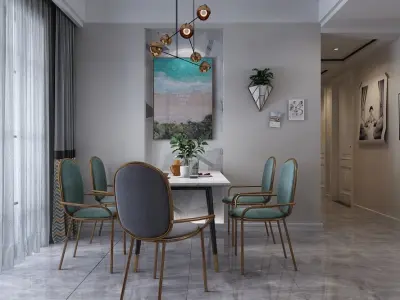 Modern living 3D model get
