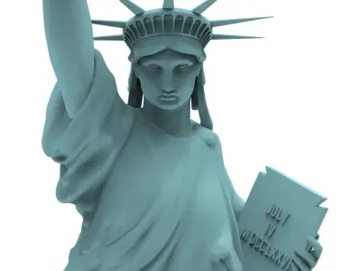  3d printed model of the Statue of Liberty  3D print model
