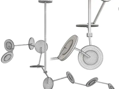 Arvid Modern LED Chandelier Low-poly 3D model