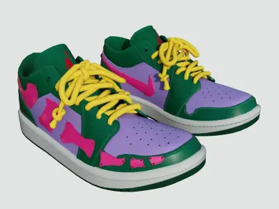 DINO 2 Air Jordan 1 IVY LOW Shoes PBR  Low-poly 3D model