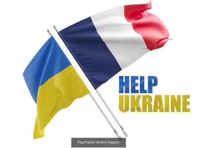 Flags Collection of different countries waving in wind 3D Model Pack