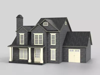 British House Design 14T1 Low-poly 3D model