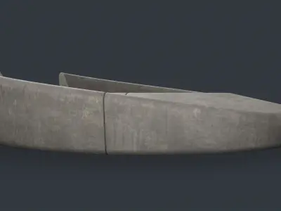 Modern Outdoor Bench 94 PBR Game Ready Low-poly 3D model