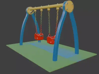 Playground Swing Set 3D model