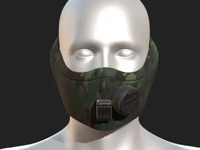 Gas mask respirator scifi futuristic 3D model