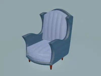 Bow Wingback Lounge Chair 3D model