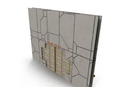 Sci fi Gate Low-poly 3D model