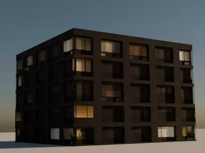 Building 13 Low-poly 3D model