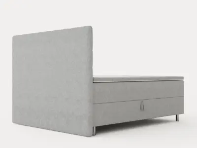 Montana Complete Bed Package 160x200 Light Gray Low-poly 3D model