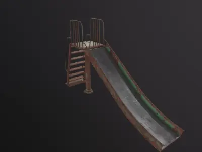 Childrens slide 3D Model Low-poly 3D model