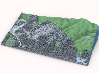 Cityscape Altadena Los Angeles County California United States 3D model