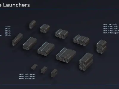Light Mech Longshot Low-poly 3D model