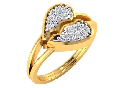 Women Ring Render 3dm STL MTL SLC JCD OBJ FBX Details 3D print model 61