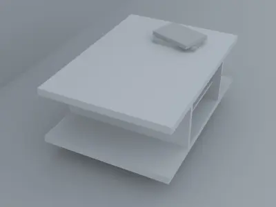 Modern Table low poly Free low-poly 3D model