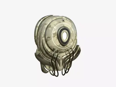 SciFi Backpack D10 Desert Camouflage - Fashion Character Design Low-poly 3D model