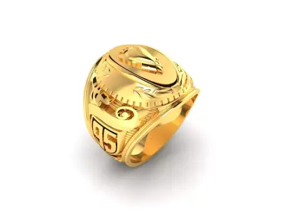 Mens Ring  Render 3dm STL OBJ FBX Details 3D print model buy