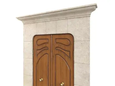 Entrance classic door 144 3D model