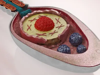 Animated Sperm Cell or Spermatozoa Low-poly 3D model