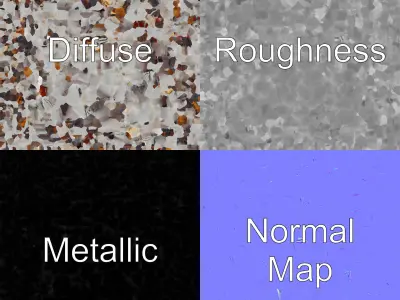 Eroded Library Collapse Environmental Scene model pack Low-poly 3D model