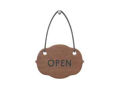 Sign Board v1 003 Low-poly 3D model