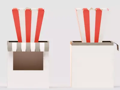 Amusement Park - Food Stand 1 Low-poly 3D model