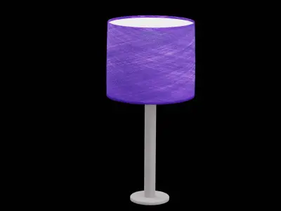 Bed Side Table Lamp Low-poly 3D model 2