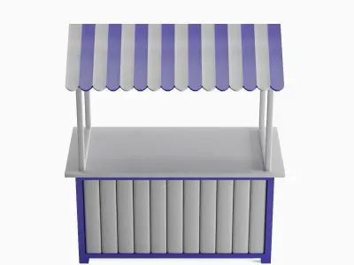 Food Stand 03 Low-poly 3D model