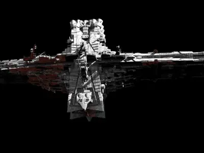 Hospital facility Cube Space station 2 3D model